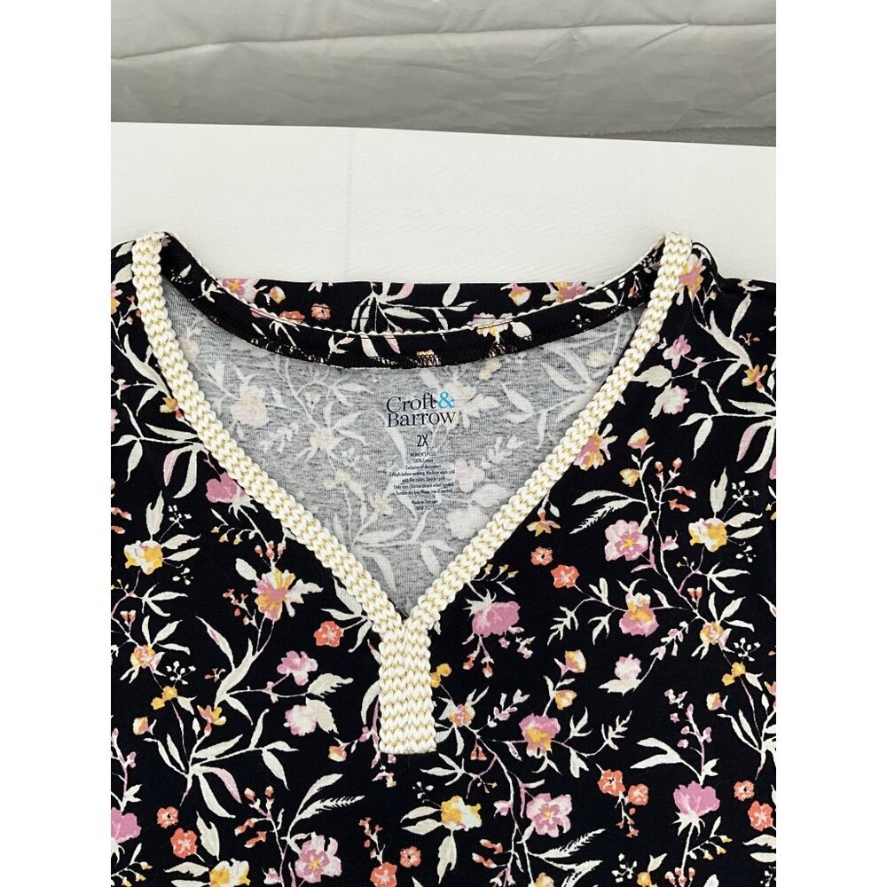 Croft&Barrow Women’s Plus Sz XXL Floral Blouse - Picture 5 of 7
